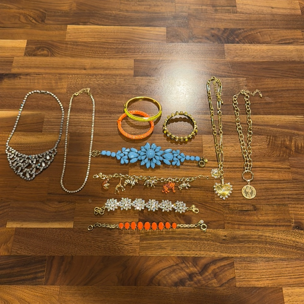 J. Crew bracelets + MISC necklaces